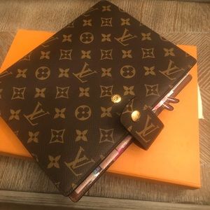 Authentic Monogram Louis Vuitton GM 6 Ring Agenda NIB